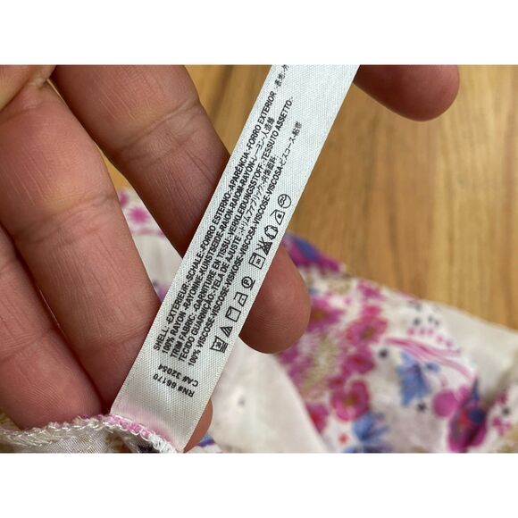 Free People Longwood Women's Dress Slip Lightweight Mini V-Neck M Purple Floral - Picture 7 of 9